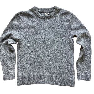 H&M | Cotton-Mohair-Wool Blend Sweater M Grey Crew Neck Soft
